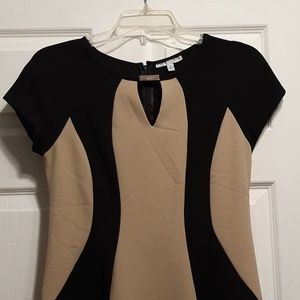 Tan and black dress